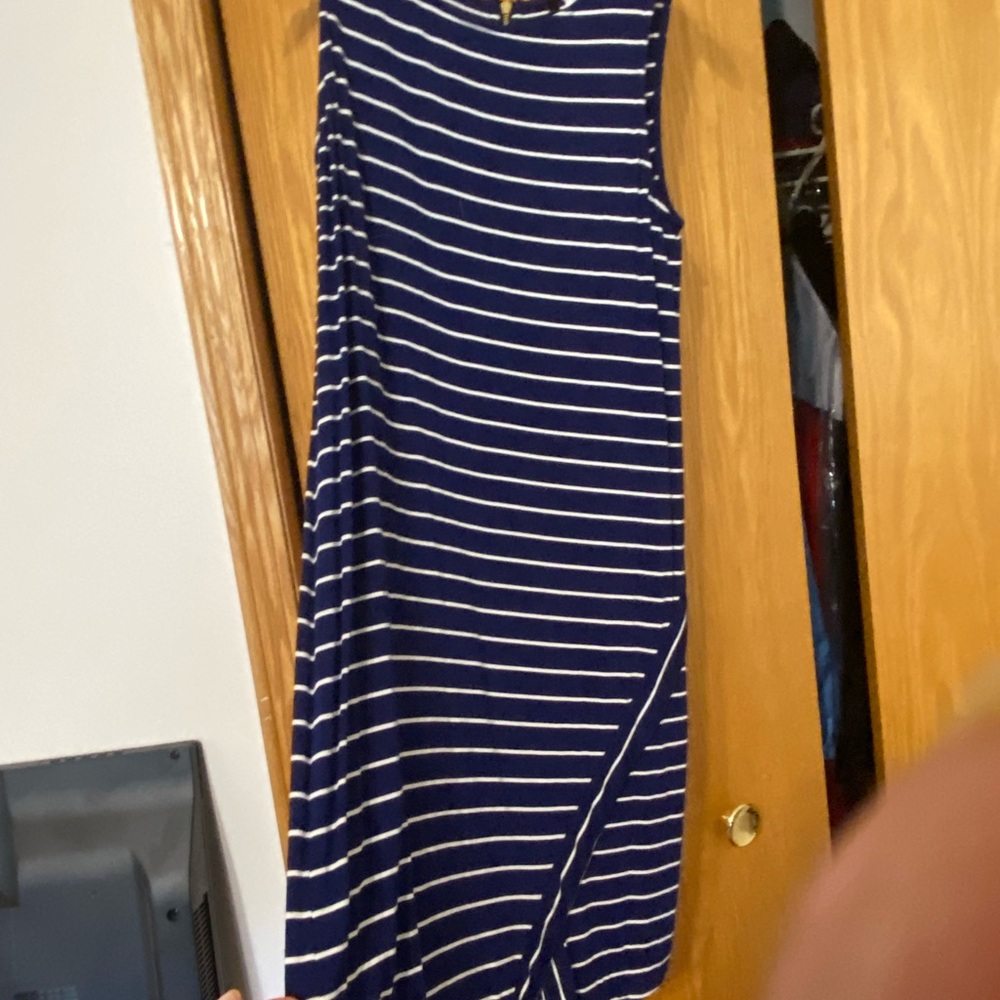 Knee length blue stripe dress by kenzie